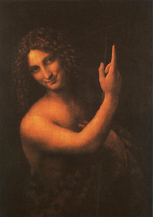  Leonardo  Da Vinci Saint John the Baptist Germany oil painting art